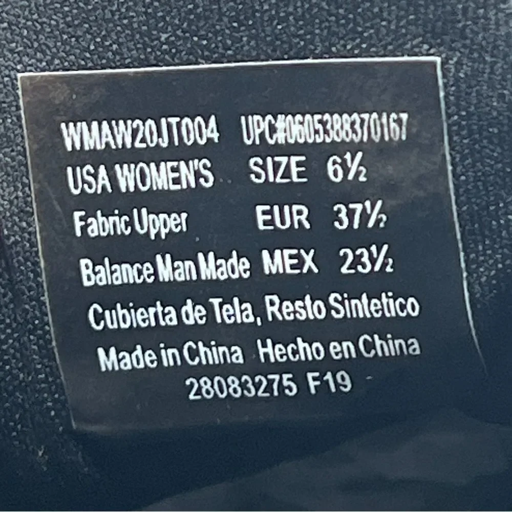 Athletic Works Women's Soft Running Athletic Sneaker 6.5 Black White